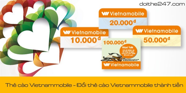 Đổi thẻ vietnamobile thành tiền chiết khấu 19%